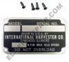 ER- IH289A Serial number Tag