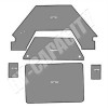 ER- CA9100H Cab Main Headliner Kit - Gray
