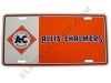 ACDLBL-LP  Allis Chalmers License Plate (Blue Long A & S)