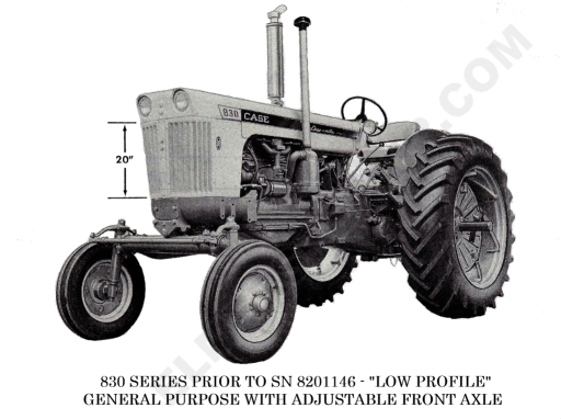 730 & 830 Short Hood Eagle Hitch Tractor