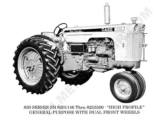 730 & 830 Tall Hood Eagle Hitch Tractor
